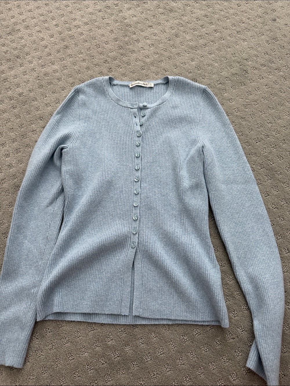 Button Down Sweater - Sky Blue